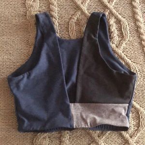 Outdoor Voices color block sports bra crop top